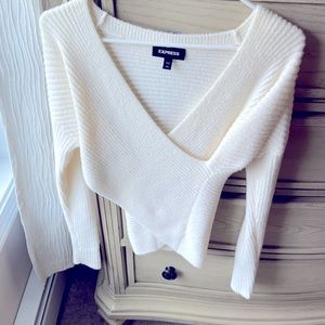 Express cross cross sweater
